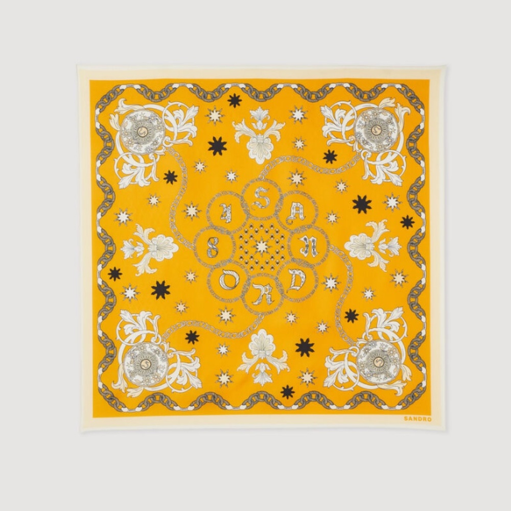 Last One!!! Printed Silk Twill Scarf from SANDRO